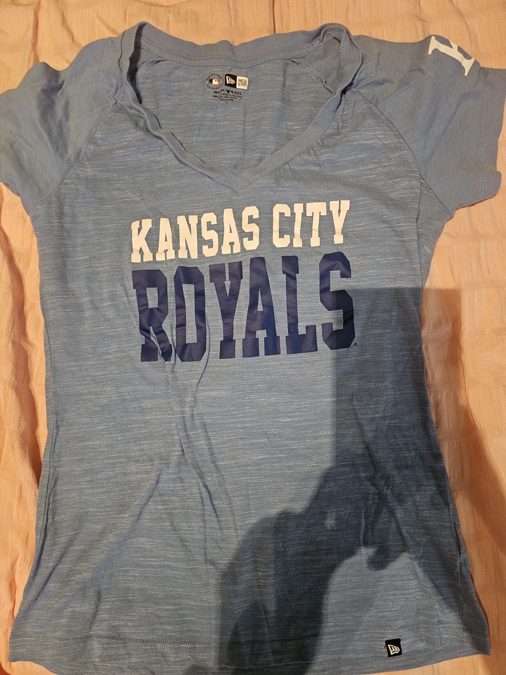 New Era Blue Striped Crewneck Tee